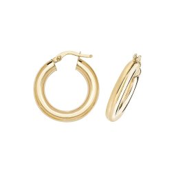 9ct Gold Tube Hoops ER1004-