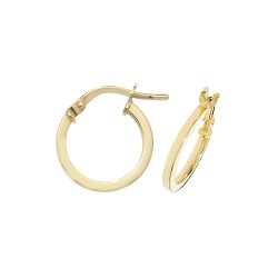 9ct Gold Square Hoops ER1007-