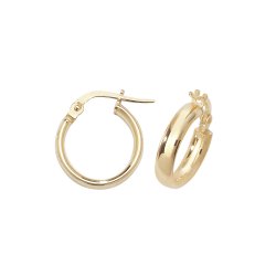 9ct Gold Tube Hoops ER955-