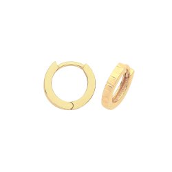 9ct Gold Diamond Cut Hinged Hoops ER019-