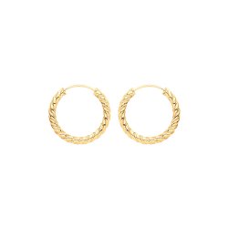 9ct Gold Twisted Sleepers ES181-