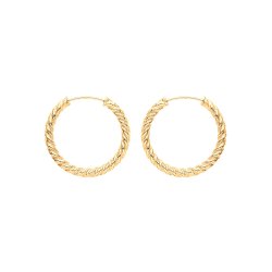 9ct Gold Twisted Sleepers ES181-