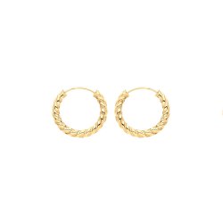 9ct Gold Twisted Sleepers ES181-