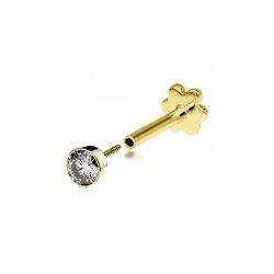 9ct Gold Cz Cartilage Labret 
