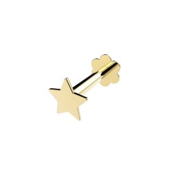 9ct Gold Star Cartilage Labret 