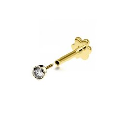 9ct Gold Cz Cartilage Labret 