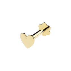 9ct Gold Heart Cartilage Labret 