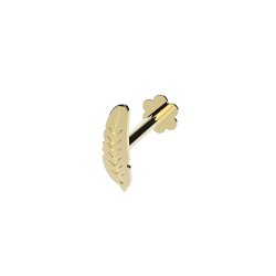 9ct Gold Feather Cartilage Labret 