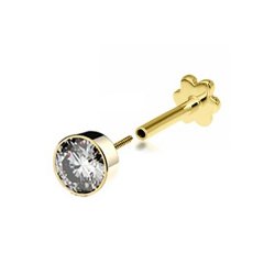 9ct Gold Cz Cartilage Labret 