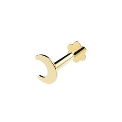 9ct Gold Moon Cartilage Labret 