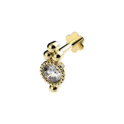 9ct Gold Cz Cartilage Labret 