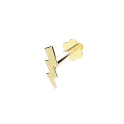 9ct Gold Lightning Bolt Cartilage Labret 