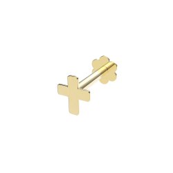 9ct Gold Cross Cartilage Labret 