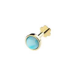 9ct Gold Turquoise Cartilage Labret 
