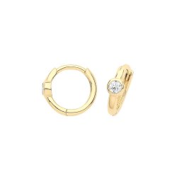 9ct Gold Single Cz Clickers 