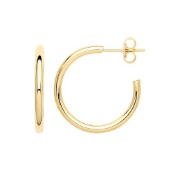 9ct Gold Hoops With Post ER1191-