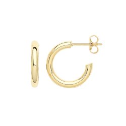 9ct Gold Hoops With Post ER1192-