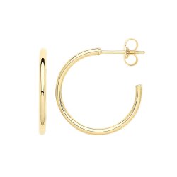 9ct Gold Hoops With Post ER1190-