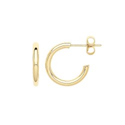 9ct Gold Hoops With Post ER1191-