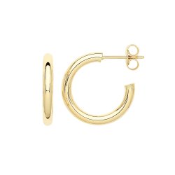9ct Gold Hoops With Post ER1192-