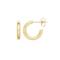 9ct Gold Hoops With Post ER1192-