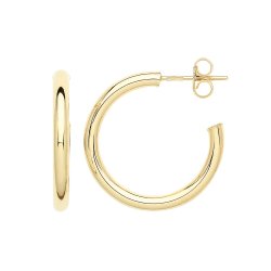 9ct Gold Hoops With Post ER1192-