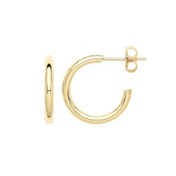 9ct Gold Hoops With Post ER1191-