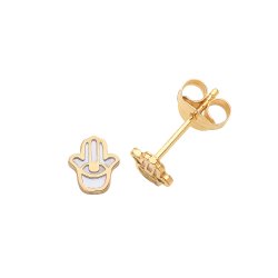 9ct Gold Hamsa Studs 