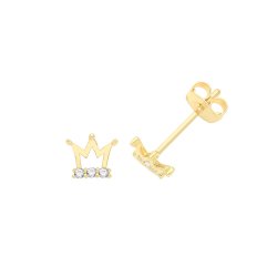 9ct Gold Crown Stud 