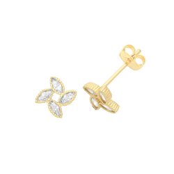 9ct Gold Cz Stud 