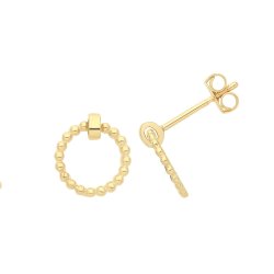 9ct Gold Circle Stud 