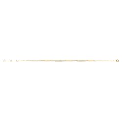 9ct Gold Multi Bar Double Chain Bracelet 