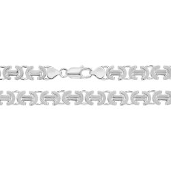 Silver Flat Byzantine Chain 