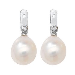 Diamond & Pearl Enhancers In 18ct White Gold 