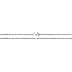 Silver Rhodium Plated Singapore Chain 
