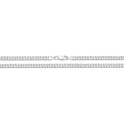 Silver Double Curb Chain 
