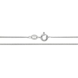 Silver Rhodium Plated Fine Curb Chain 