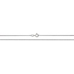 Silver Rhodium Plated Fine Curb Chain 
