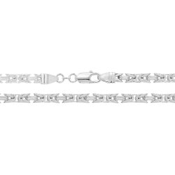 Silver Square Byzantine Chain 