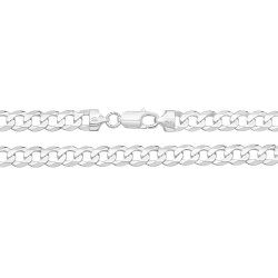 Silver Flat Curb Chain 