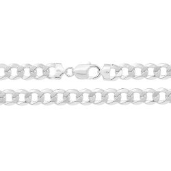 Silver Flat Curb Chain 