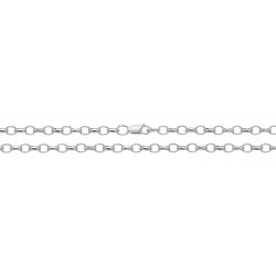 Silver Oval Belcher Chain 