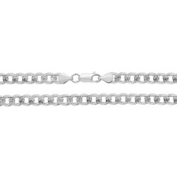Silver Curb Pave Chain 