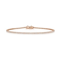 Diamond Tennis Bracelet In 9ct Rose Gold 