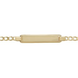 9ct Gold Babies' Rectangular Id Plate Bracelet 