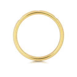 Diamond Gipsy Set Traditional Court Wedding Ring In 18ct Gold WQ213D-