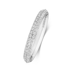 Diamond Claw Set Knife Edge Full Eternity Ring In Platinum 