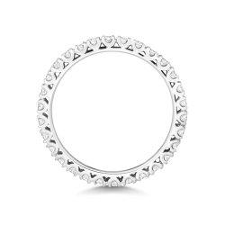 Diamond Claw Set Full Eternity Ring In 18ct White Gold 