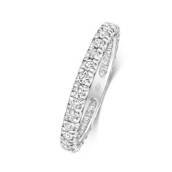 Diamond Claw Set Full Eternity Ring In 18ct White Gold 
