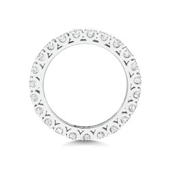 Diamond Claw Set Full Eternity Ring In 18ct White Gold 